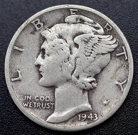 1943 Mercury Dimes Winged Liberty Silver Dime. V1P3R3 - For Sale, Buy ...