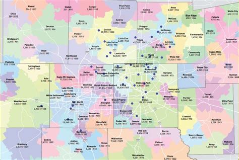 School District map of DFW | Decatur, Map, School district