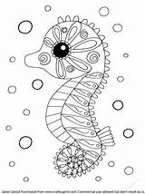 Seahorse Color By Number Coloring Pages sketch template