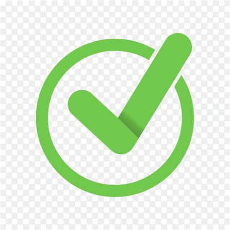 Right, Correct, check-in Green Icon Sign on transparent background PNG - Similar PNG