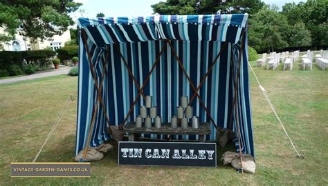 Tin Can Alley Vintage Fairground Stall to Hire | Can Can | Tin can ...