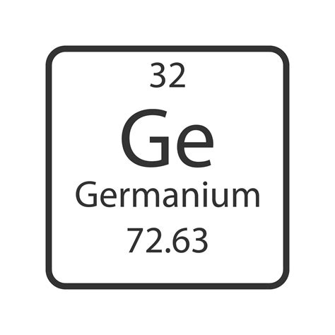 Germanium symbol. Chemical element of the periodic table. Vector ...