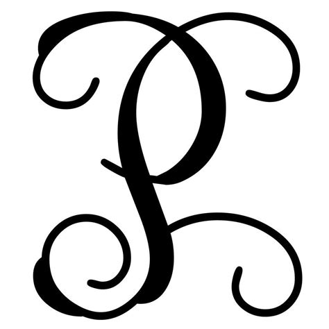 Vine Monogram Letter P Initial | Vine monogram, Monogram door decor ...