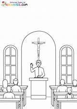 Church Coloring Pages sketch template