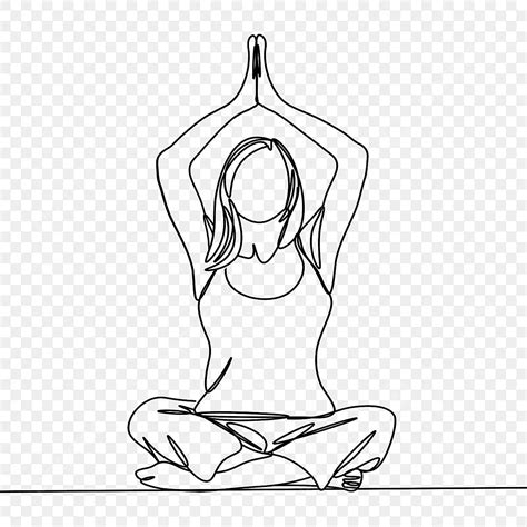 Yoga Meditation Line Drawing Hands Namaste Pose Woman Abstract, Namaste Drawing, Woman Drawing ...