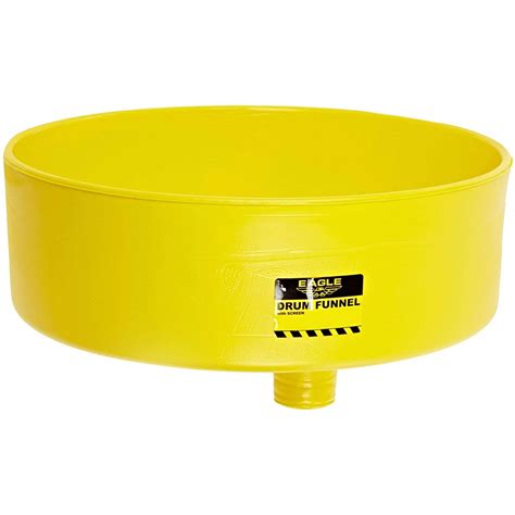 Yellow Drum Funnel | w/ Brass Screen | for 30 & 55 Gallon Drums