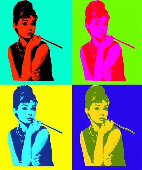 Audrey Hepburn Pop Art Wallpaper