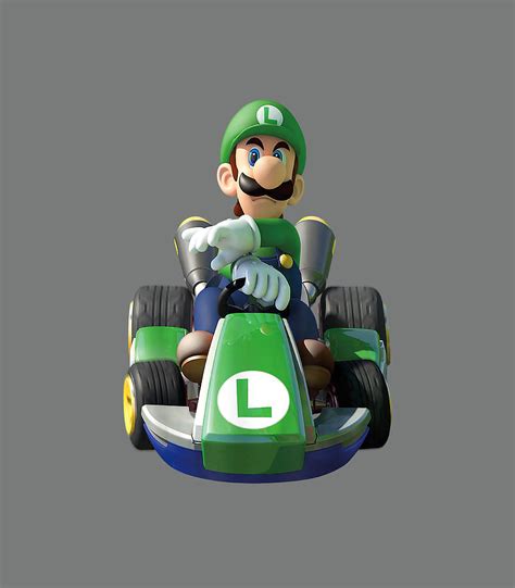 Nintendo Mario Kart Luigi Driving Fast Graphic Digital Art by Ken Daena ...