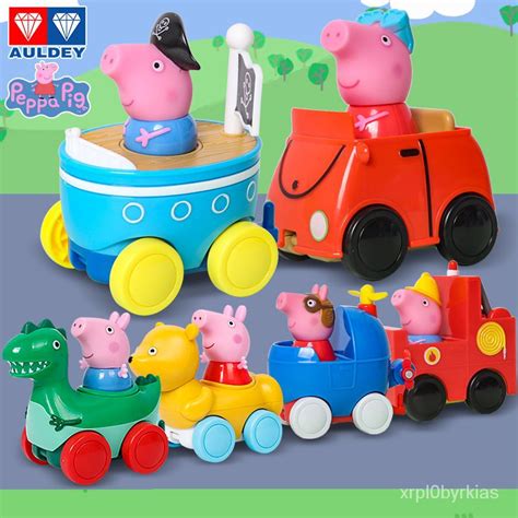 Peppa Pig Toy Car Happy Running Sports Car Set Peppa Qi George Car Girl ...