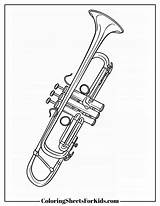 Trumpet Coloring Pages Free Downloads  Sheets For Kids sketch template
