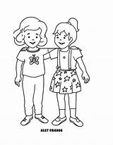 Two Girls Best Friends sketch template