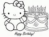 Free Hello Kitty Coloring Pages Happy Birthday Download  sketch template