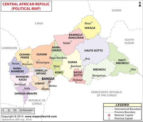 Political Map of Central African Republic