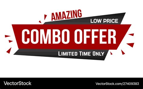 Amazing combo offer banner design Royalty Free Vector Image