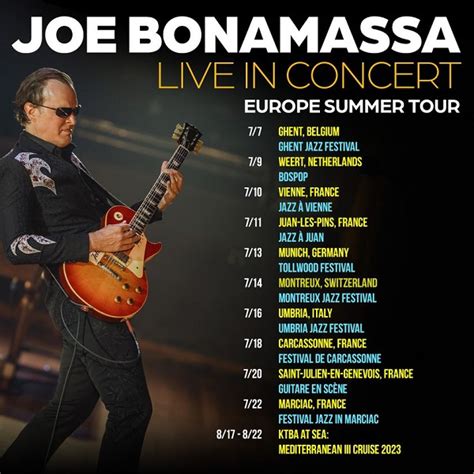 Joe Bonamassa Europe Summer Tour 2023 – Prog-Mania