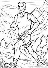 Running Colouring Pages 13  Male Runner Run For Your Life sketch template