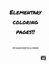 Elementary Coloring Pages By Workshop49  TPT sketch template