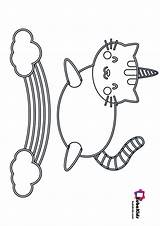 Cute Unicorn Cat Coloring Page Bubakids  BubaKidscom sketch template