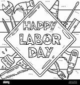 Labor Day Coloring Page For Kids Stock Vector Image & Art  Alamy sketch template