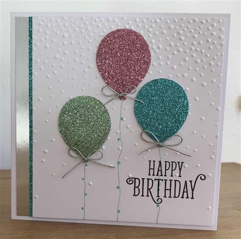 Jackie's Craft Creations: Balloon card Homemade Birthday Cards, Card Making Birthday, Homemade ...