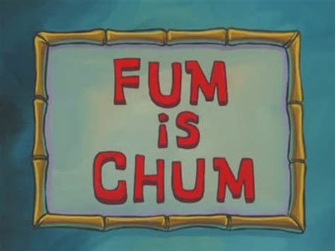 Spongebob Squarepants CHUM IS FUM digital download sign / | Etsy