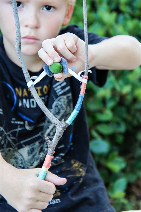 Make a DIY Stick Slingshot Kids Craft