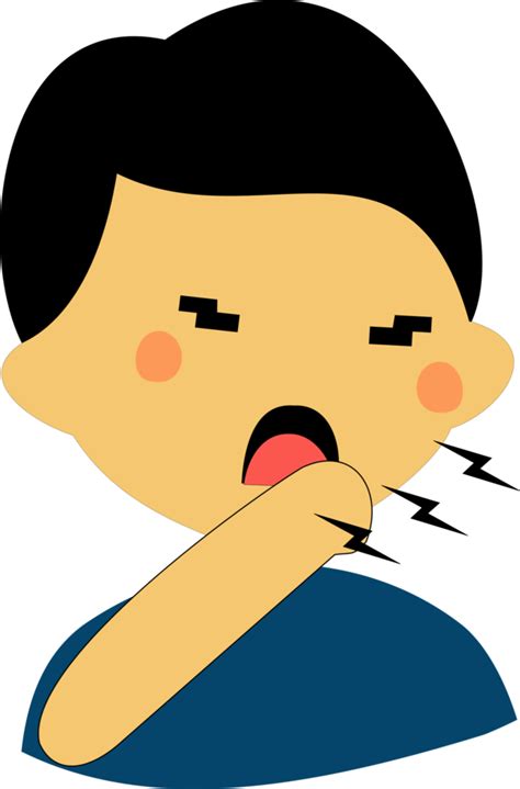 illustration of a sick child coughing covering his mouth with his hand ...