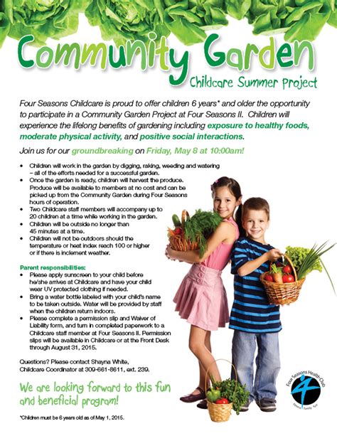 Community Garden Project - Four Seasons Health Club