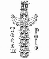 Totem Poles Coloring Pages sketch template