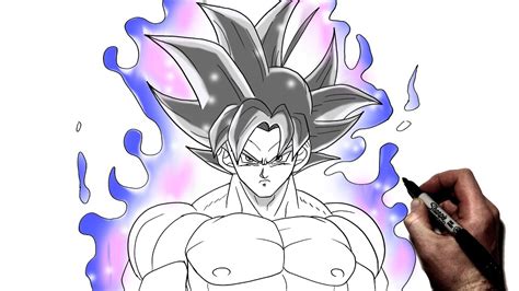 How To Draw MUI Goku (Legends) | Step By Step | Dragon Ball - YouTube