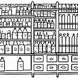Apothecary Coloring Page Black And White · Creative Fabrica sketch template