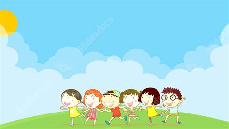 Colorful Child Kindergarten Summer Vacation Cartoon Powerpoint ...