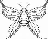 Beautiful Cartoon Butterfly Coloring Page Printable sketch template