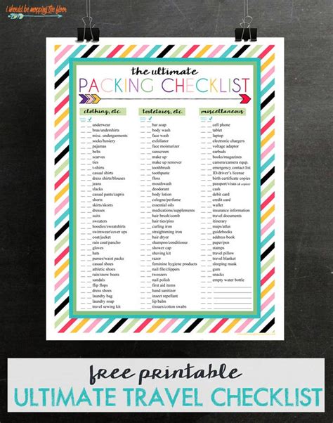 3 Free Printable Packing List Downloads | i should be mopping the floor