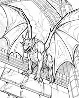 Gargoyle Coloring Pages sketch template