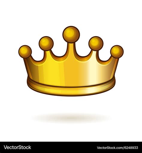 Gold crown icon Royalty Free Vector Image - VectorStock