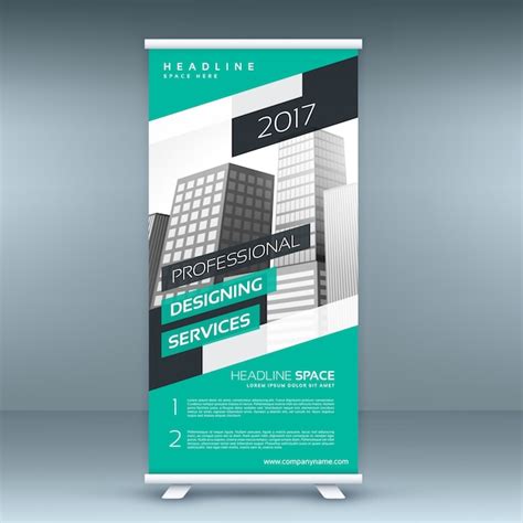 Free Vector | Green business standee template