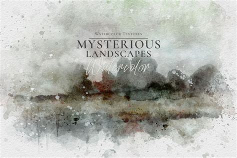 Mysterious Watercolor Landscapes - Design Cuts