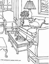 House With Rooms Coloring Pages Sketch Page sketch template