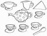 tea party coloring Sheet 709205 sketch template
