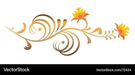 Golden flower background Royalty Free Vector Image