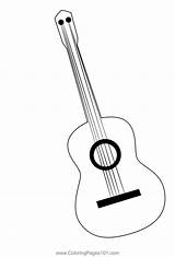 Guitar For Coloring Pages sketch template