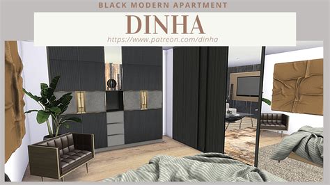 BLACK MODERN HOUSE at Dinha Gamer » Sims 4 Updates