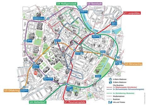 Viena sitios mapa - Plano de Viena sitios (Austria)