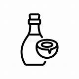 Coconut Elixir Bottle Icon Vector Outline Illustration Stock  sketch template