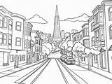 Creative San Francisco Coloring Fun  Page sketch template