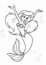 Ariel The Little Mermaid Coloring Pages  Print Color Craft sketch template