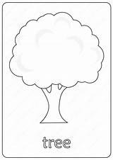 Tree To Color Printable sketch template