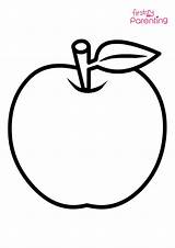 Easy Printable Apple Coloring Pages For Kids sketch template