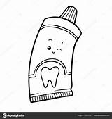 Coloring Book Children Toothpaste Stock Vector Image By ©ksenya Savva  sketch template